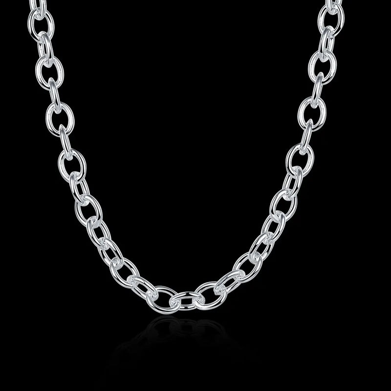 925 Sterling Silver Necklace 18 Inch Fine Chain Jewelry Party Wedding