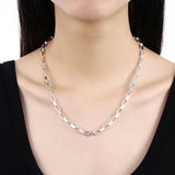 925 Silver Necklace 5MM Box Chain 18in Wedding Jewelry
