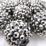20mm Chunky Resin Rhinestone Ball Beads Gun Chunky Beads For Women Kids