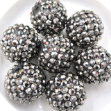 20mm Chunky Resin Rhinestone Ball Beads Gun Chunky Beads For Women Kids