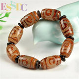 Natural Tibet Three Eye Beads Old Agate Hand Strings Financial Help