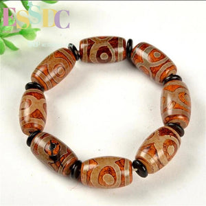 Natural Tibet Three Eye Beads Old Agate Hand Strings Financial Help