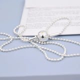 ESSENCE Collection Beaded Snake Chain Necklace Bracelet 925 Sterling Silver