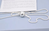 ESSENCE Collection Beaded Snake Chain Necklace Bracelet 925 Sterling Silver
