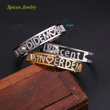 Personalized CZ Zircon Bangles Name Bracelet