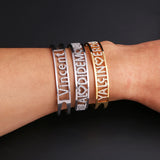 Personalized CZ Zircon Bangles Name Bracelet