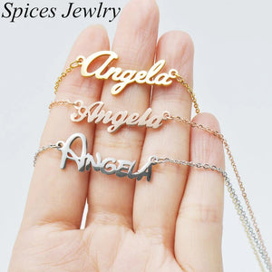 Spices Name Necklace Stainless Steel Choker for Women Girls