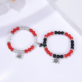Spider Web Crystal Beads Bracelet Heart Magnetic Matching Bracelet