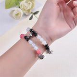 Spider Couple Bracelets for Women Spider Web Crystal Beads Bracelet