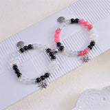 Spider Couple Bracelets for Women Spider Web Crystal Beads Bracelet