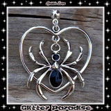 Spider Love Earrings, Retro Halloween Jewelry, Gothic Chic