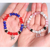 Spider Matching Friendship Bracelets for Friends Couples, Set of 2