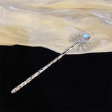 Spider Moonstone Hairpin Hair Clip Tassel Chain Pendant Girls Jewelry