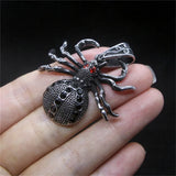 Spider Pendant Stainless Steel Gothic Biker Punk Necklace