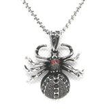 Spider Pendant Stainless Steel Gothic Biker Punk Necklace