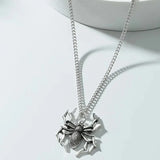 Spider Pendant Necklace Punk Gothic Alloy Halloween Charms Jewelry