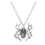 Spider Pendant Necklace Punk Gothic Alloy Halloween Charms Jewelry