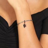 Spider Web Skull S925 Silver Bracelet Dark Wind DIY Pendant