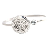 Spider webs locket Bracelet Bangle Aromatherapy Magnet Crystal Stainless steel