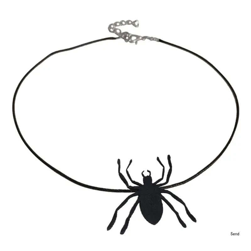 Spiders Pendant Halloween Jewelry Witch Hat Choker Necklace