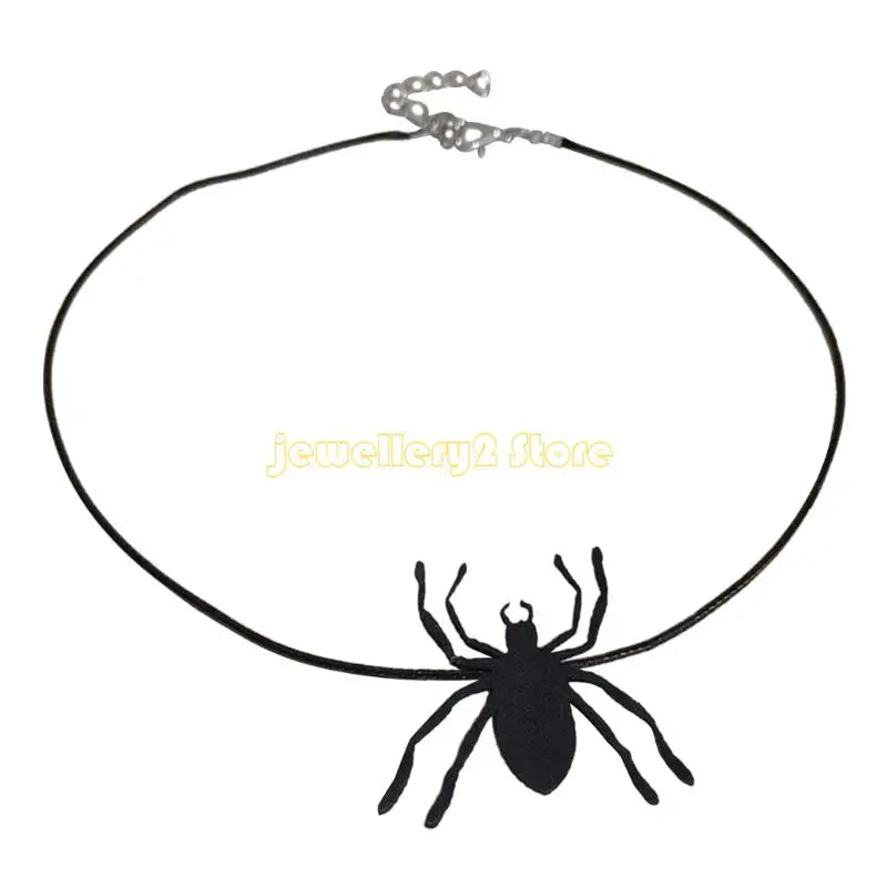 Spiders Witch Hat Necklace Halloween Pendant Clavicle Chain