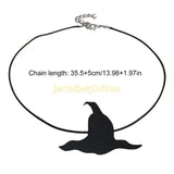 Spiders Witch Hat Necklace Halloween Pendant Clavicle Chain