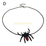 Spiders Witch Hat Necklace Halloween Pendant Clavicle Chain