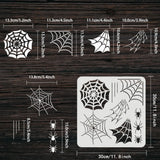 Reusable Spiderweb and Spider Stencil Halloween Theme for Painting