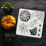 Reusable Spiderweb and Spider Stencil Halloween Theme for Painting