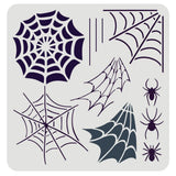 Reusable Spiderweb and Spider Stencil Halloween Theme for Painting