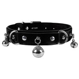 Spike Choker Punk Heart O-Ring Leather Collar Women Men Studded Rivets