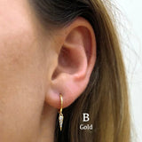 925 Silver Spike Hoop Earrings Set of 3 Small Hoops
