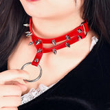 Spiked Choker Punk Rock Collar Goth Necklaces Studded Girls Harajuku Jewelry