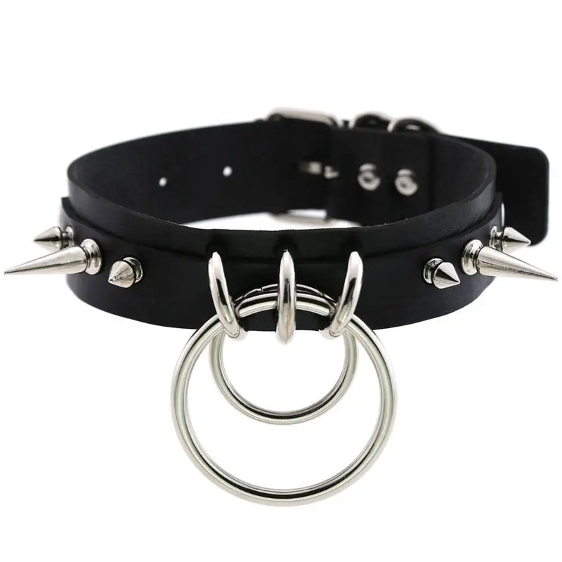 Spiked Choker Punk Rock Collar Goth Necklaces Studded Choker Harajuku Gothic Jew