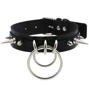 Spiked Choker Punk Rock Collar Goth Necklaces Studded Choker Harajuku Gothic Jew