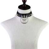 Spiked Choker Punk Rock Collar Goth Necklaces Studded Choker Harajuku Gothic Jew