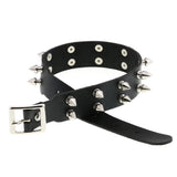 Spiked Leather Choker Collar Goth Necklace Punk Egirl Gothic Accessories