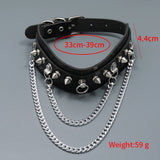 Spiked Rivet Leather Sexy Choker Necklace Nightclub Slave Binding Neck