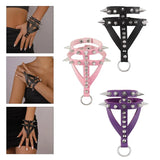 Spiked Studded Bracelet Leather Rivets Punk Cuff Wrap Bangle