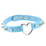 Spiked Heart Choker Goth Punk Collar Women Girls Gothic Jewelry