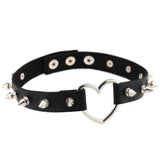Spiked Heart Choker Goth Punk Collar Women Girls Gothic Jewelry