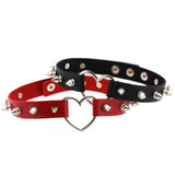 Spiked Heart Choker Goth Punk Collar Women Girls Gothic Jewelry