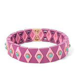 Classy Elastic Bangle Stone Charms Stretch Bracelets