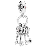Sisters Castle Heart Key Family Book Charm Bead Jewelry