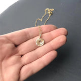 Spiral Necklace Hammered Real Filled/925 Silver Choker Pendants Boho Collier