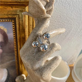 Spiral Round Ball Hollow Out Fashionable Female Ring
