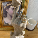 Spiral Round Ball Hollow Out Fashionable Female Ring