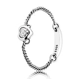 Spirited Heart Crystal Ring 925 Sterling Silver Women's Wedding Party Gift