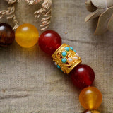 Chakra Heart Charm Bracelet Natural Stones Women Healing Jewelry