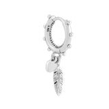 Spiritual Feathers Hanging Earrings Sterling Silver Jewelry For Woman